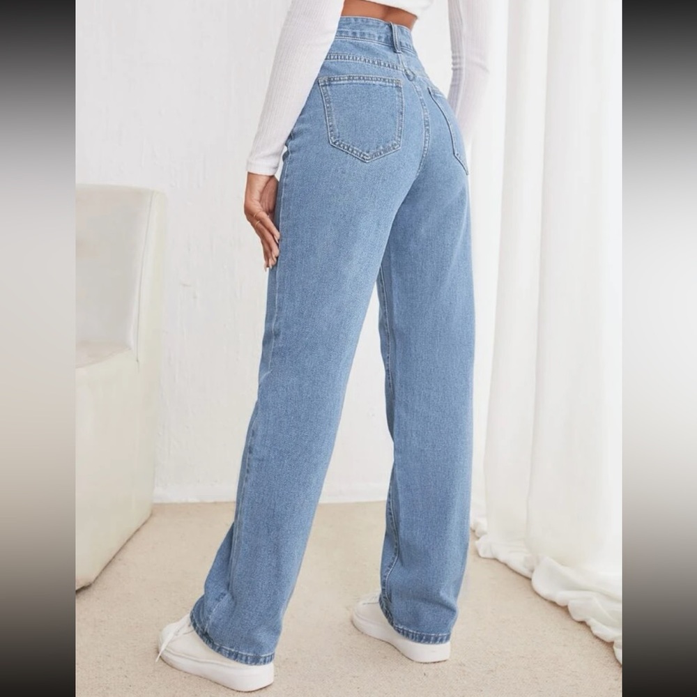 High Waisted Jeans straight leg
